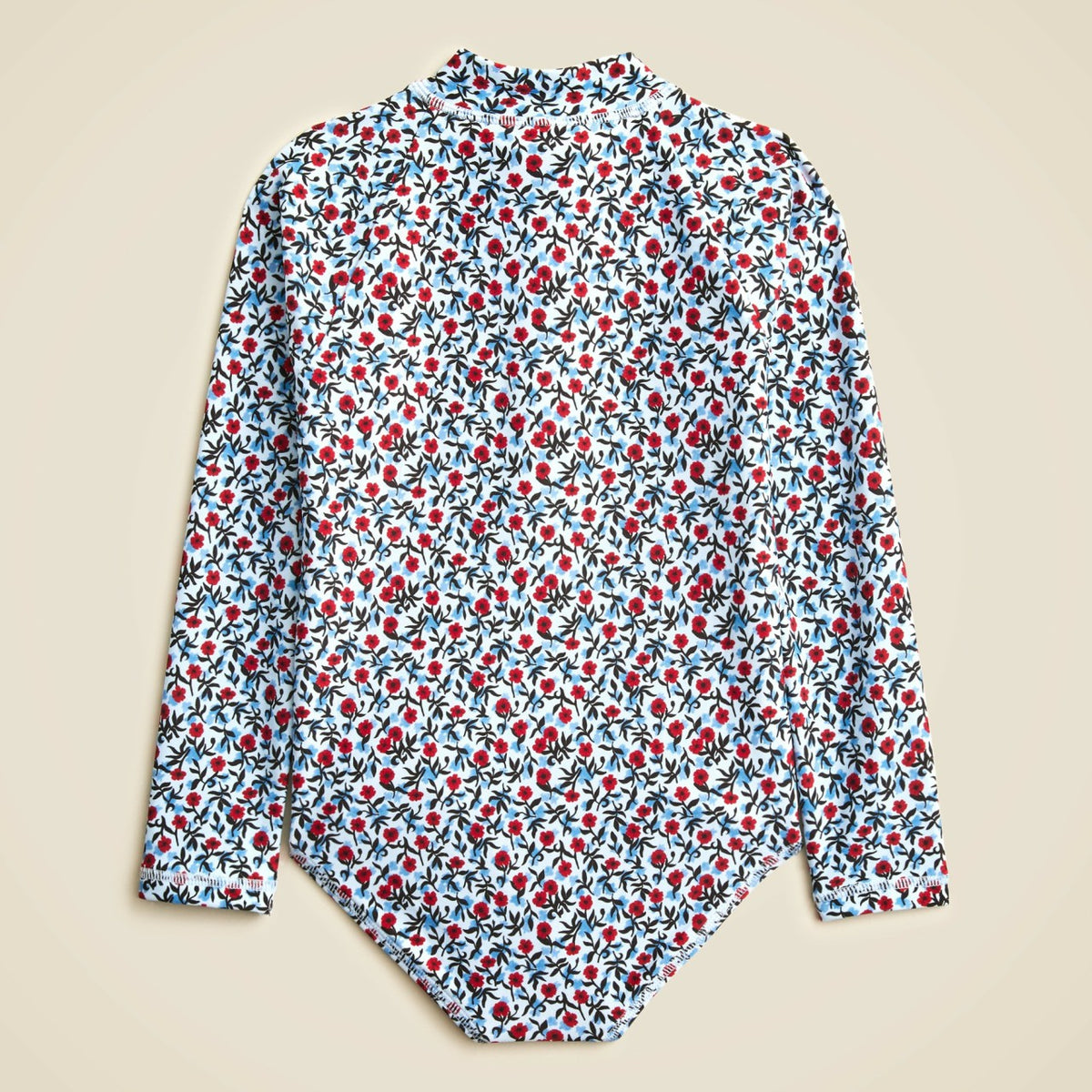 Kids Girls' zip-up rash guard one-piece with UPF 50+ fabric - J.Crew
