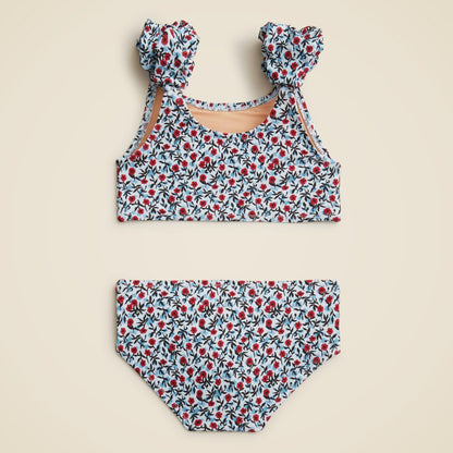 Kids Girls' puff-sleeve two-piece swimsuit with UPF 50+ fabric - J.Crew
