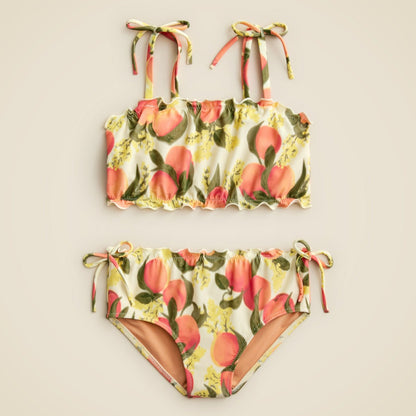 Kids Girls' lettuce-edge two-piece swimsuit with UPF 50+ fabric - J.Crew