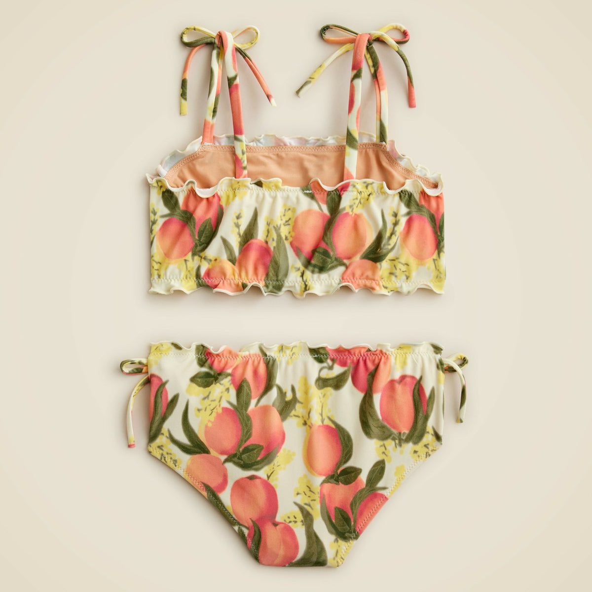 Kids Girls' lettuce-edge two-piece swimsuit with UPF 50+ fabric - J.Crew