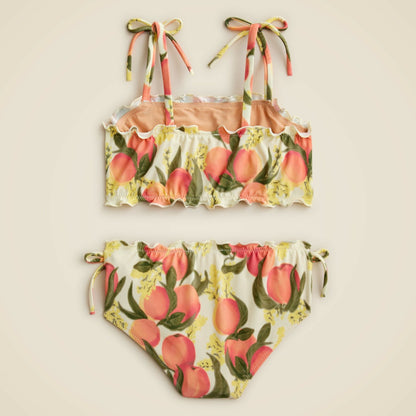 Kids Girls' lettuce-edge two-piece swimsuit with UPF 50+ fabric - J.Crew