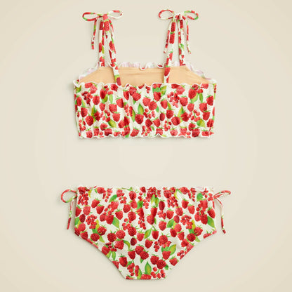 Kids Girls' lettuce-edge two-piece swimsuit with UPF 50+ fabric - J.Crew