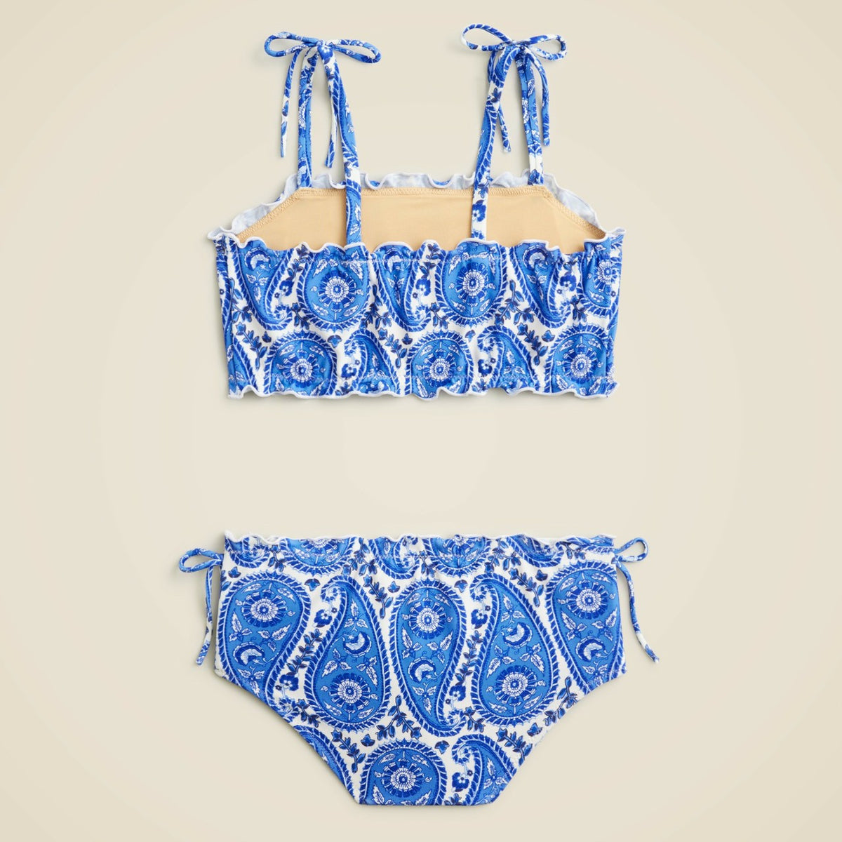 Kids Girls' lettuce-edge two-piece swimsuit with UPF 50+ fabric - J.Crew
