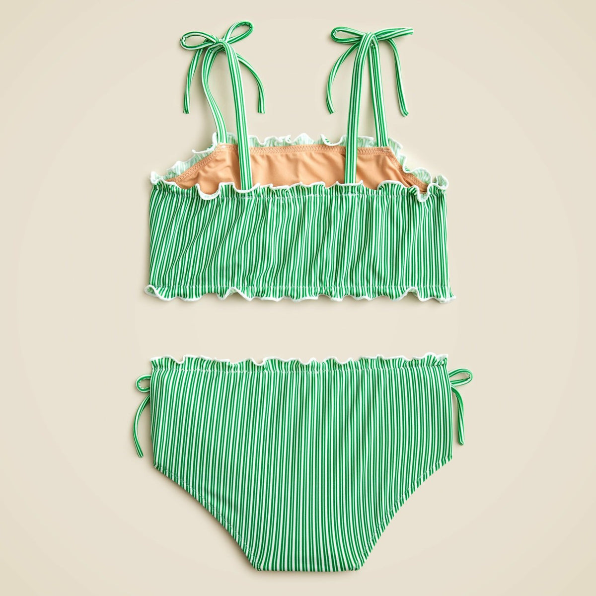 Kids Girls' lettuce-edge two-piece swimsuit with UPF 50+ fabric - J.Crew