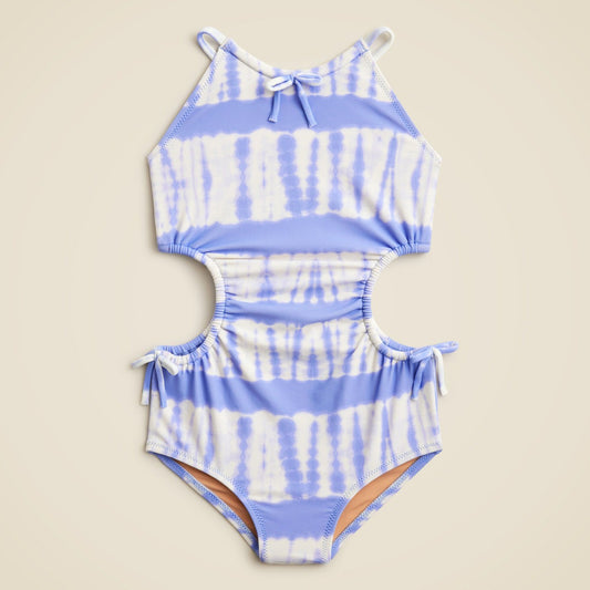 Kids Girls' side-cutout one-piece swimsuit with UPF 50+ fabric - J.Crew