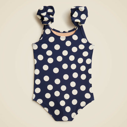 Kids Girls' puff-sleeve one-piece swimsuit with UPF 50+ fabric - J.Crew