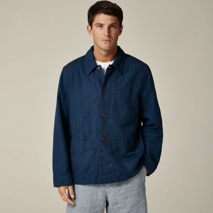 Men Cotton-linen blend chore jacket - J.Crew