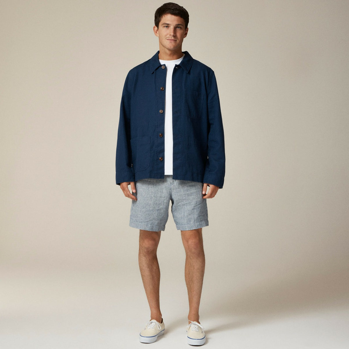 Men Cotton-linen blend chore jacket - J.Crew
