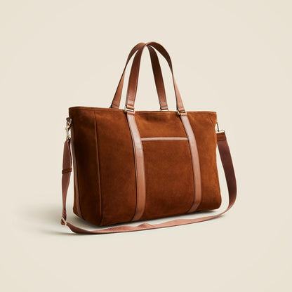 Women Berkeley overnight tote in suede - J.Crew