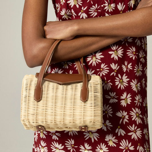 Women Small rattan top-handle bag - J.Crew
