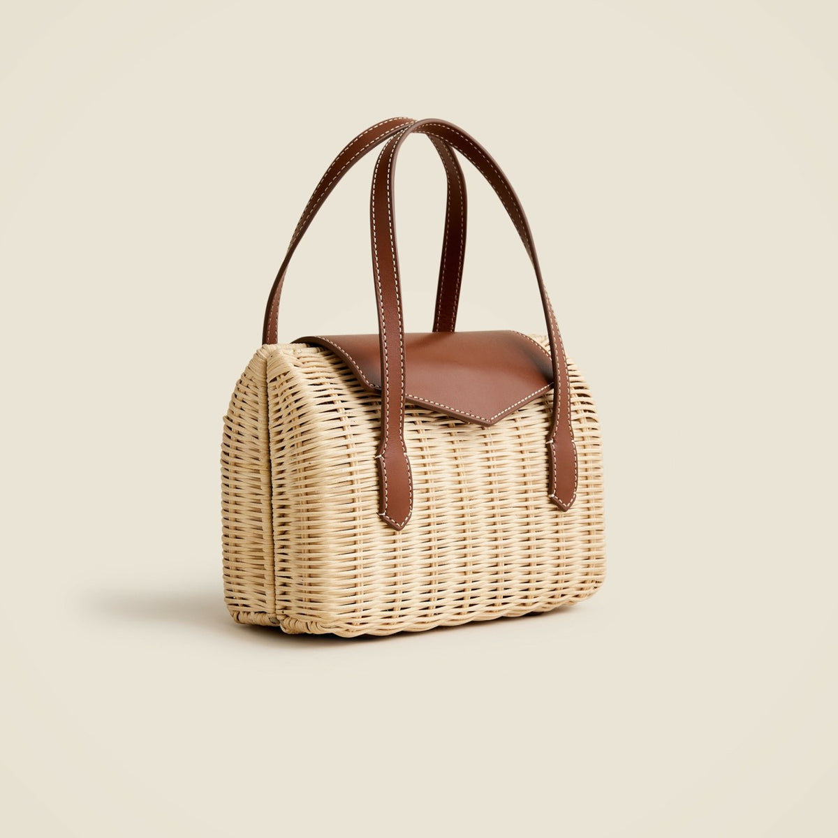 Women Small rattan top-handle bag - J.Crew