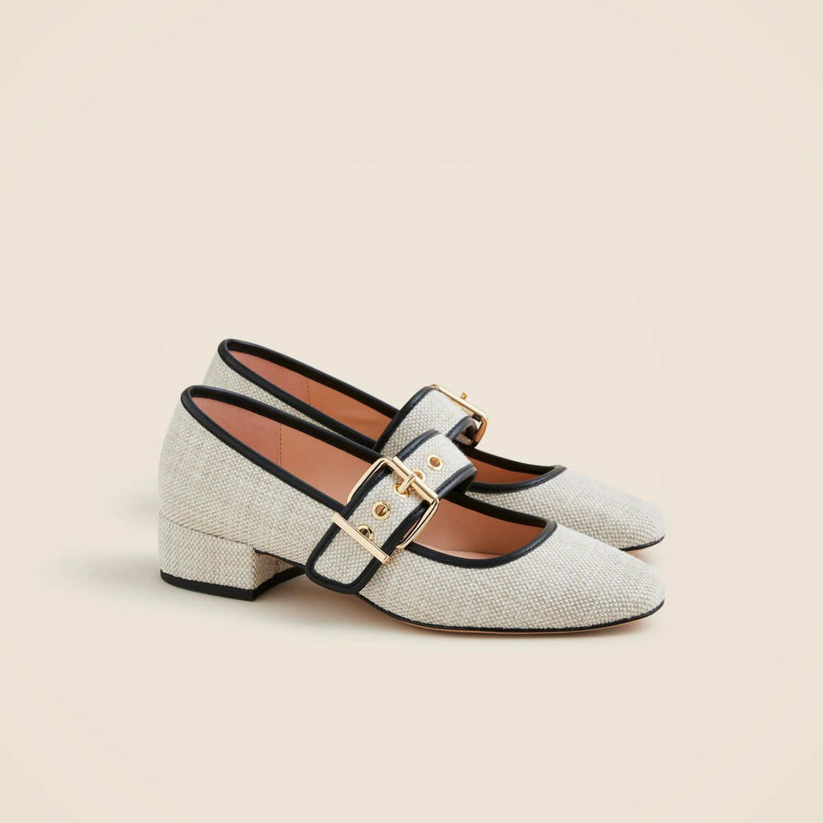 Women Teagan Mary Jane heels in Spanish canvas - J.Crew