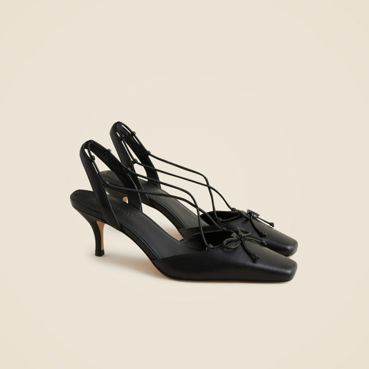 Women Leona strappy slingback heels in leather - J.Crew