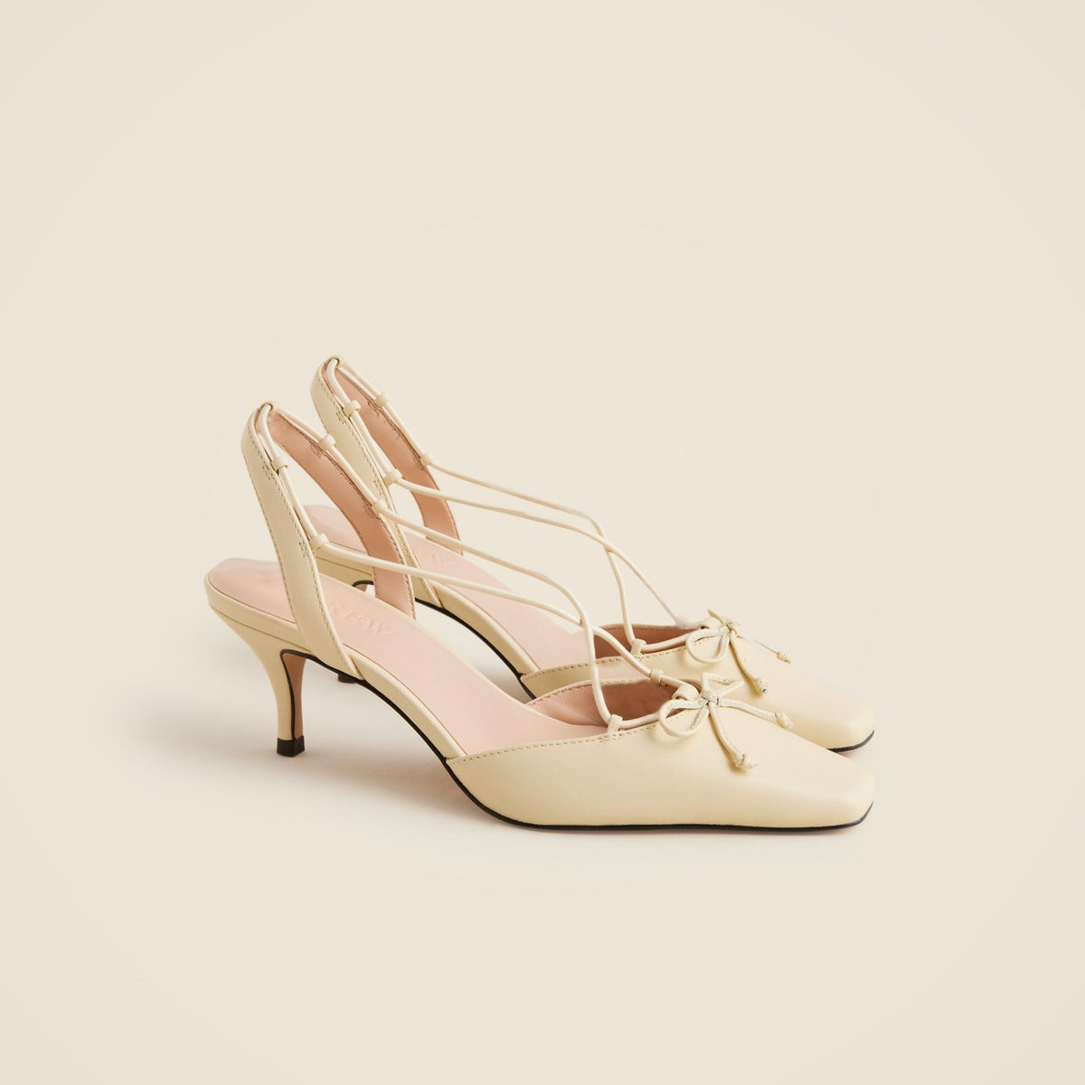 Women Leona strappy slingback heels in leather - J.Crew