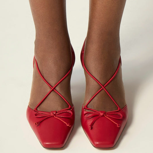Women Leona strappy slingback heels in leather - J.Crew