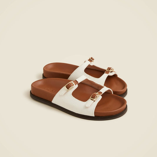 Women New Colbie buckle sandals in canvas and leather - J.Crew