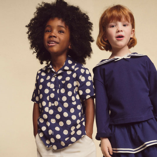 Kids Kids' short-sleeve camp shirt in linen-cotton blend - J.Crew