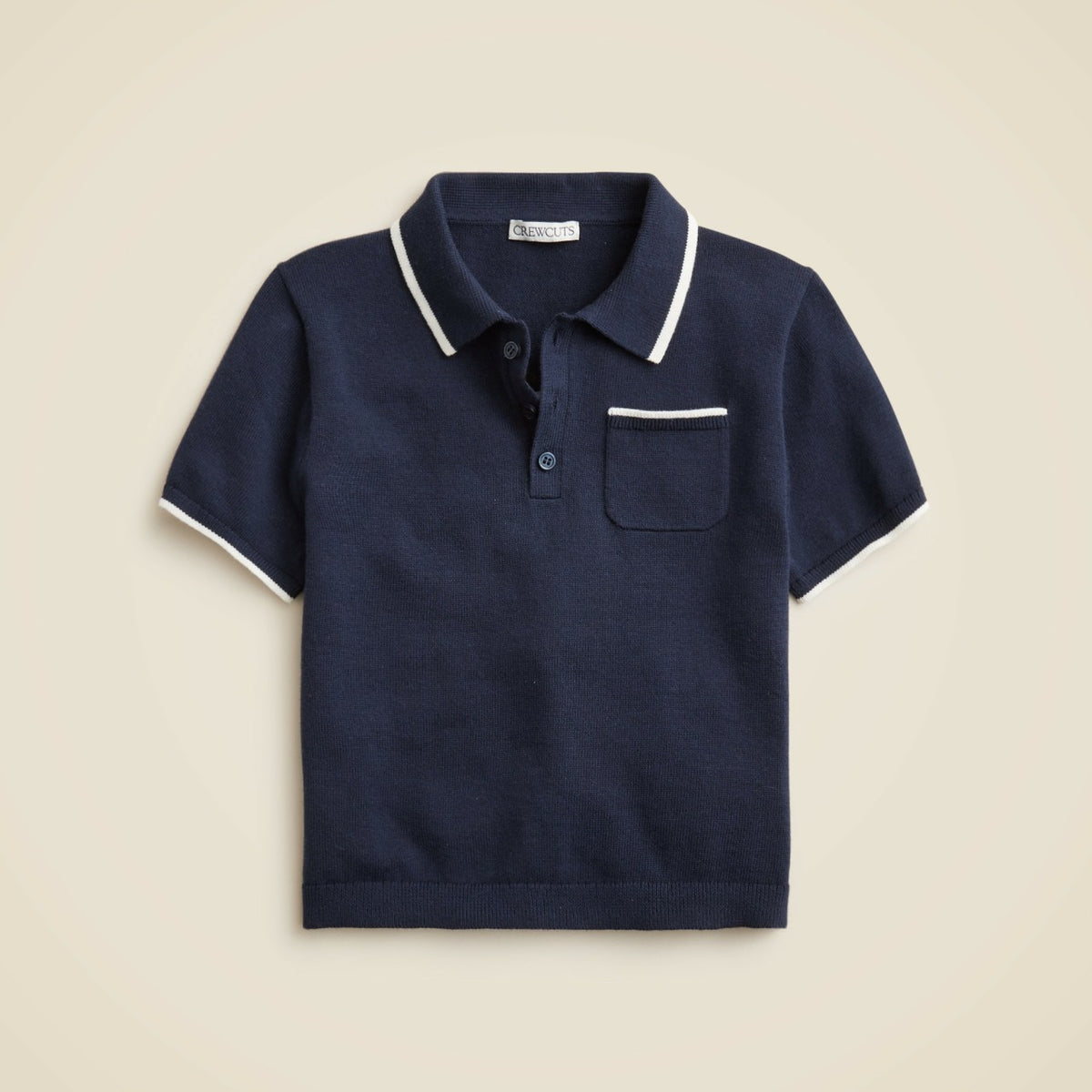 Kids Kids' short-sleeve tipped sweater-polo in cotton - J.Crew
