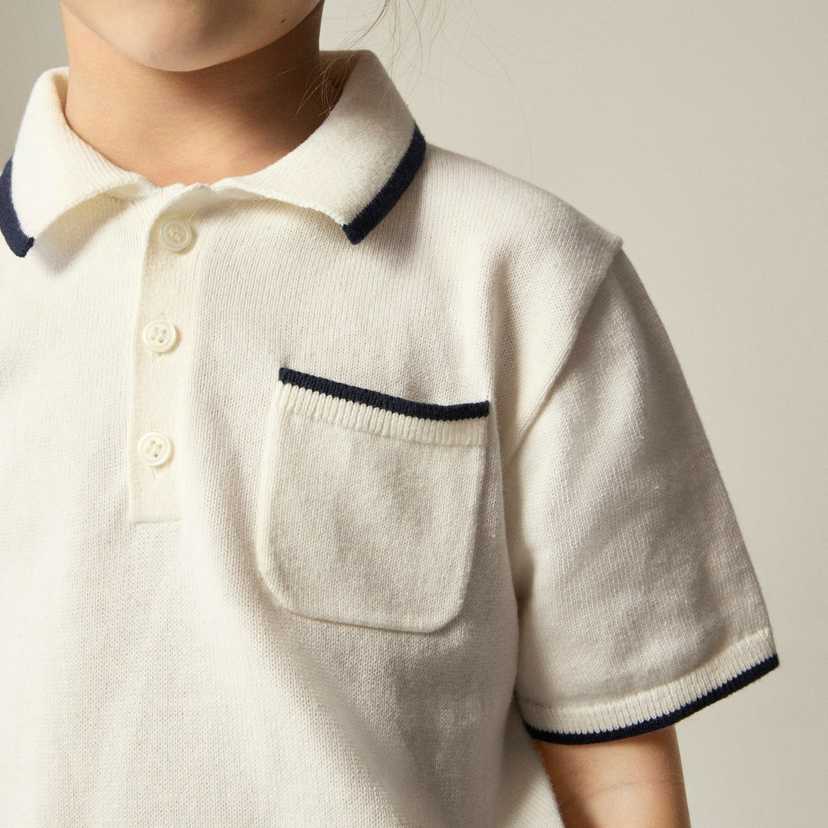 Kids Kids' short-sleeve tipped sweater-polo in cotton - J.Crew