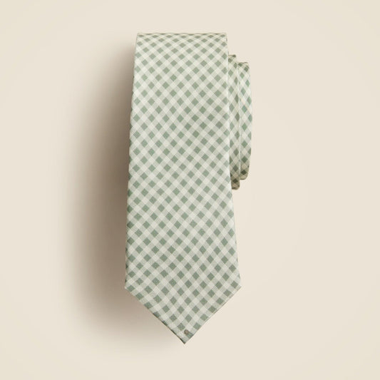 Kids Kids' silk tie in gingham - J.Crew