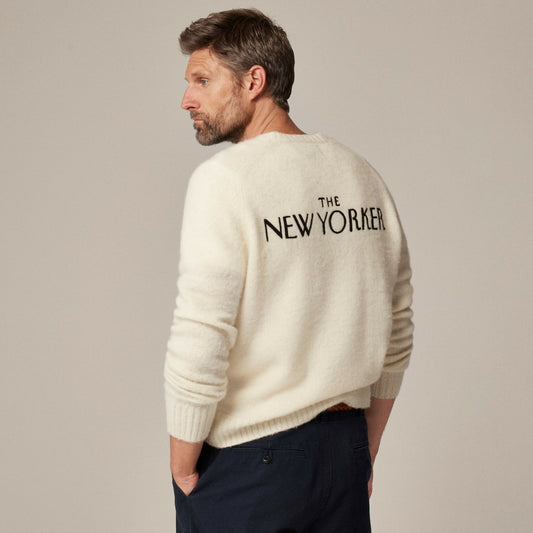 Men Limited-edition The New Yorker X J.Crew brushed wool crewneck sweater - J.Crew