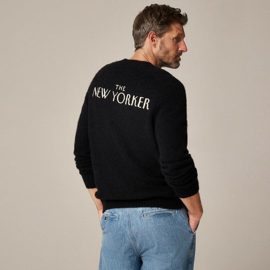 Men Limited-edition The New Yorker X J.Crew brushed wool crewneck sweater - J.Crew