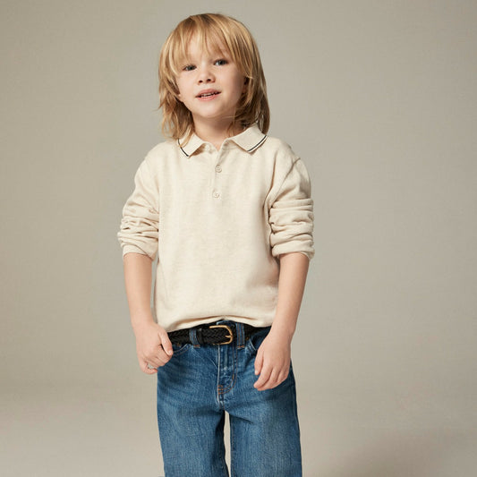 Kids Kids' tipped cotton sweater-polo - J.Crew