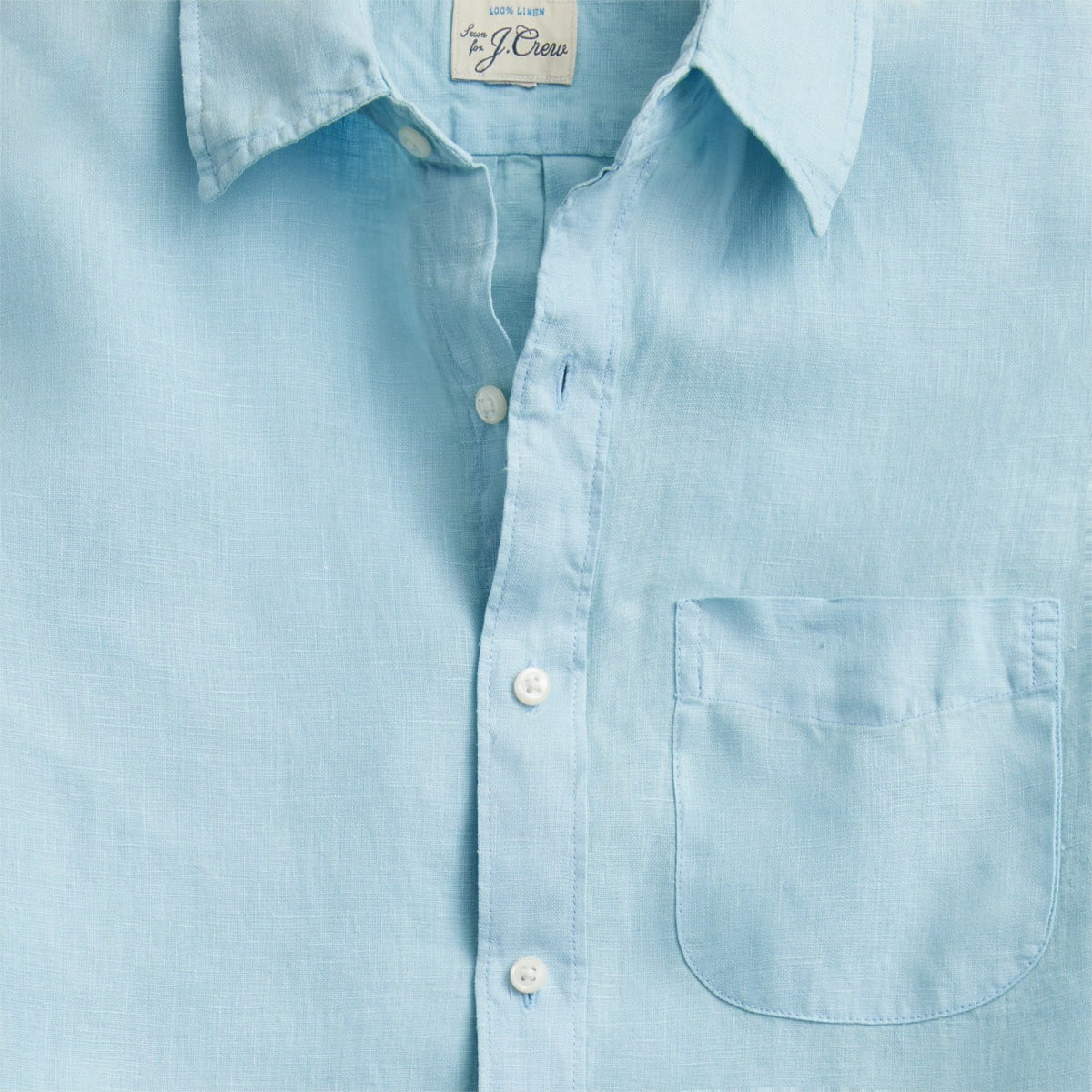 Men Short-sleeve washed linen shirt - J.Crew