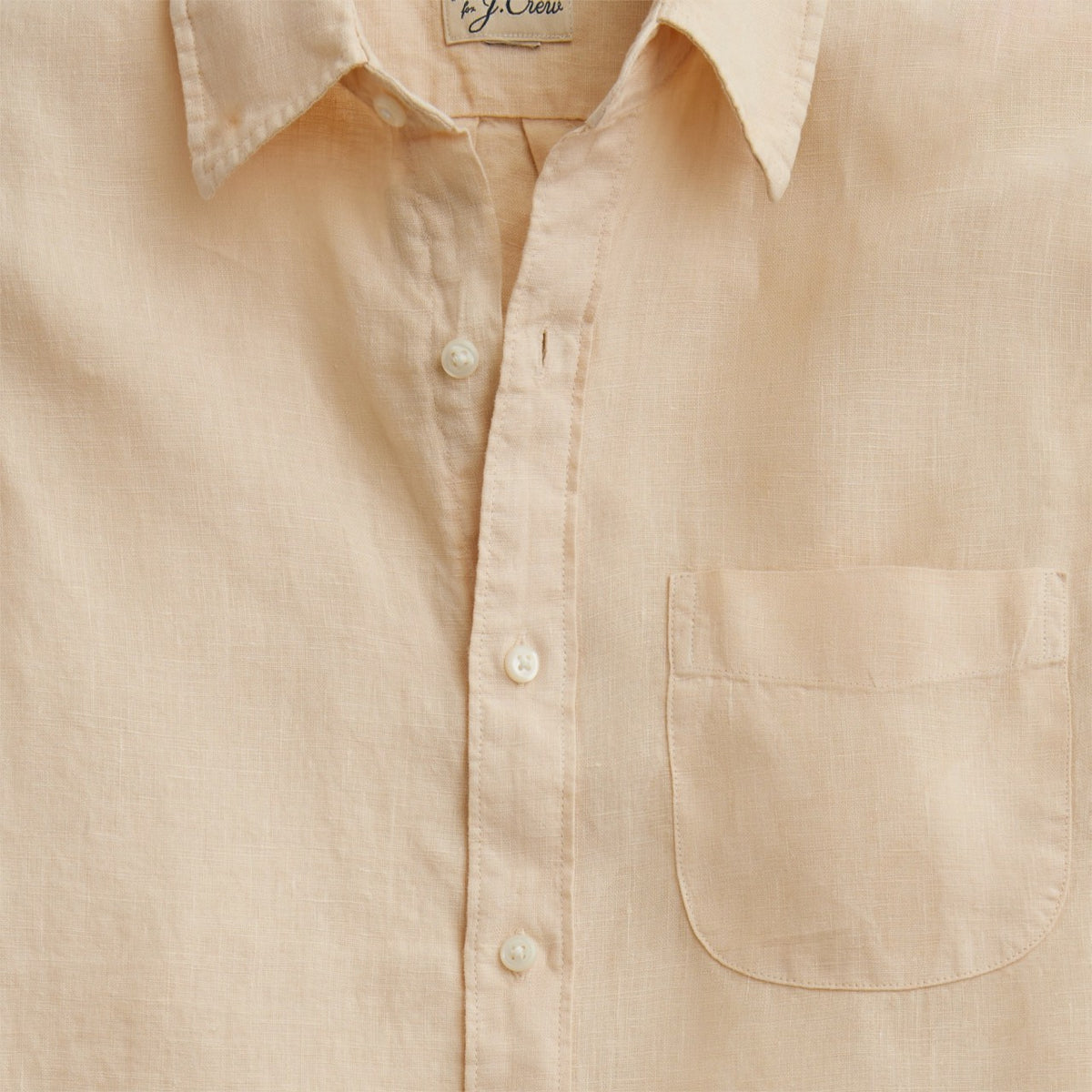 Men Short-sleeve washed linen shirt - J.Crew