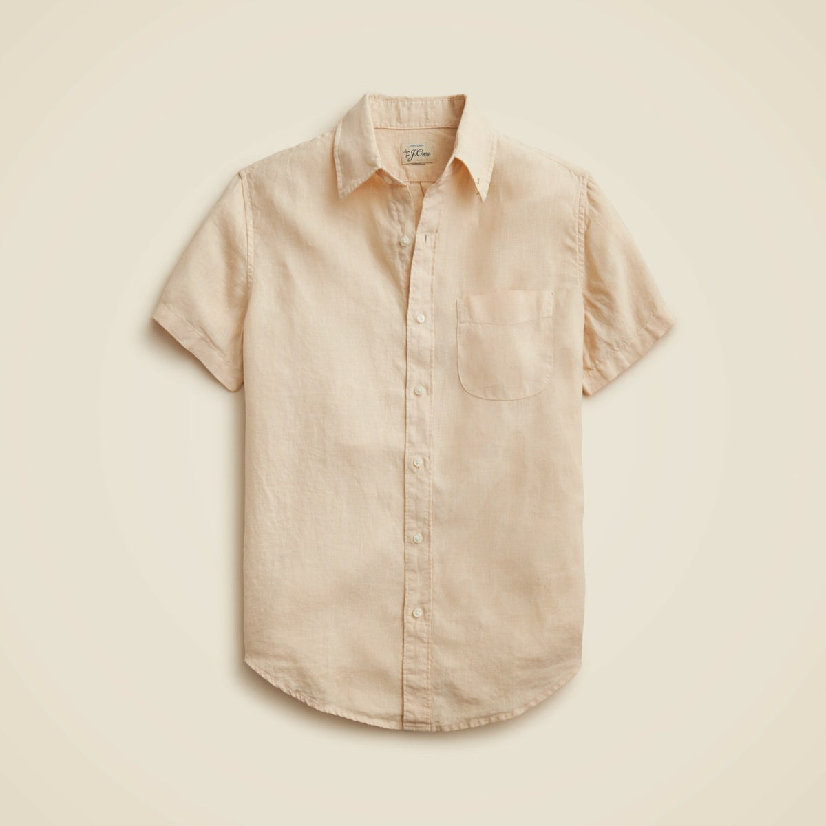 Men Short-sleeve washed linen shirt - J.Crew