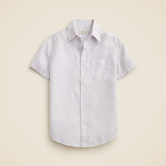 Men Short-sleeve washed linen shirt - J.Crew