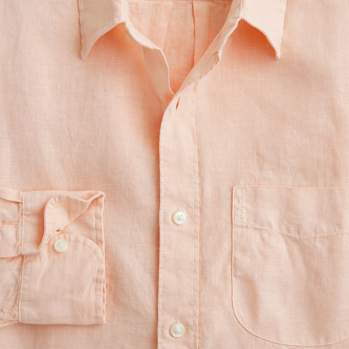 Men Washed linen shirt with point collar - J.Crew