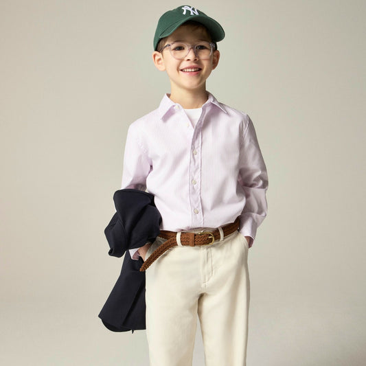 Kids Boys' Ludlow Premium fine cotton dress shirt in stripe - J.Crew