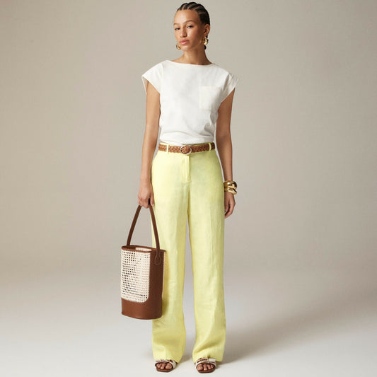 Women Harbor pant in linen - J.Crew