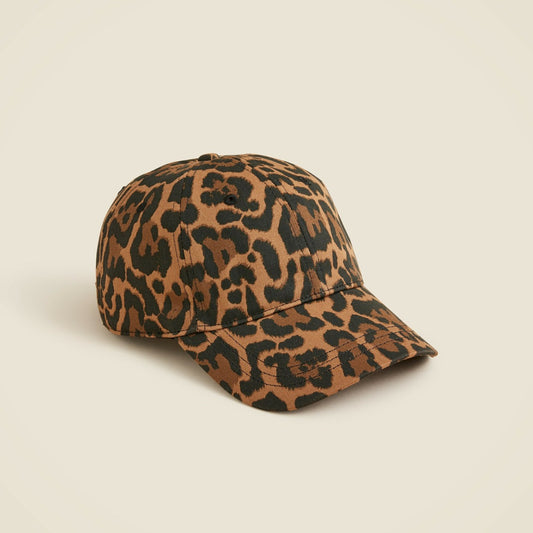 Women Baseball cap in leopard print - J.Crew