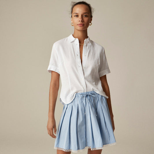 Women Slim-fit button-up in cotton gauze - J.Crew
