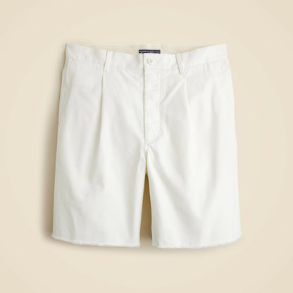 Men Wallace &amp; Barnes 8" pleated cutoff chino short - J.Crew