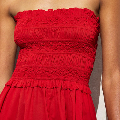 Women Smocked maxi dress in cotton voile - J.Crew