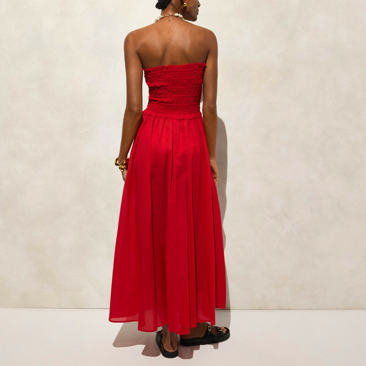 Women Smocked maxi dress in cotton voile - J.Crew