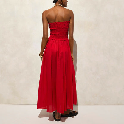 Women Smocked maxi dress in cotton voile - J.Crew