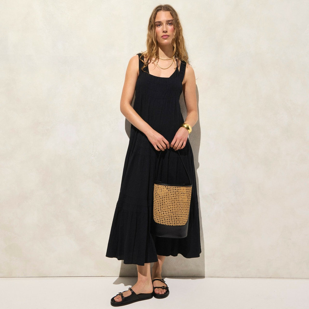 Women Airy gauze tiered maxi dress - J.Crew