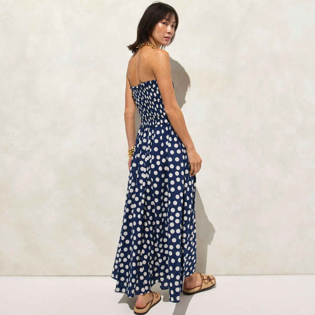 Women Smocked maxi dress in cotton voile - J.Crew