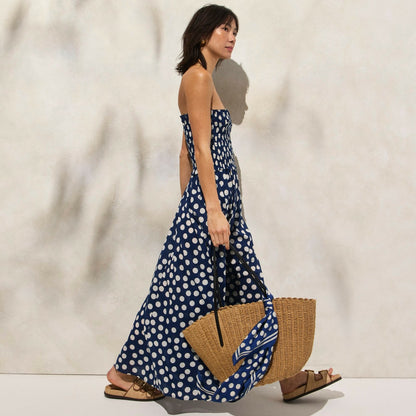 Women Smocked maxi dress in cotton voile - J.Crew