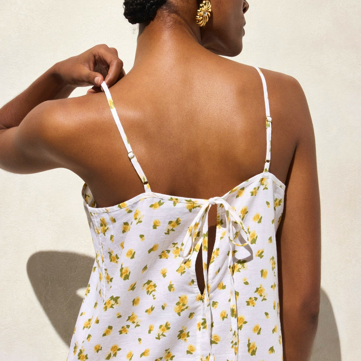 Women Linen-cotton blend tie-back midi dress - J.Crew