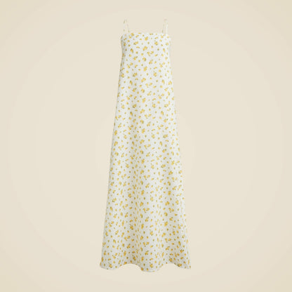 Women Linen-cotton blend tie-back midi dress - J.Crew