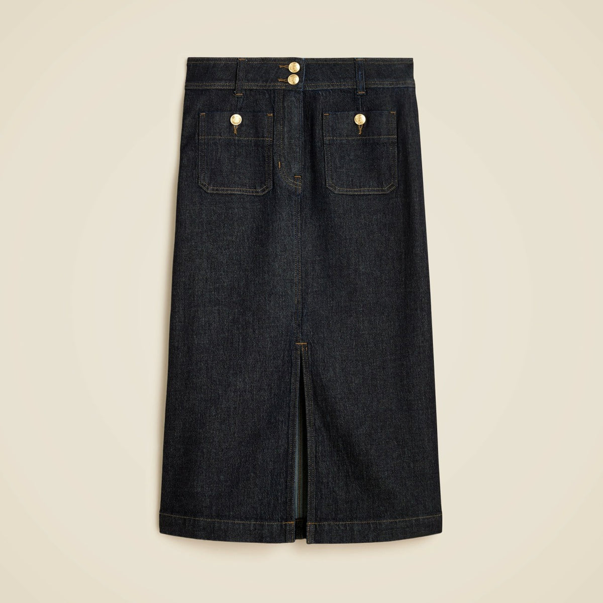 Women Denim pencil skirt with patch pockets - J.Crew