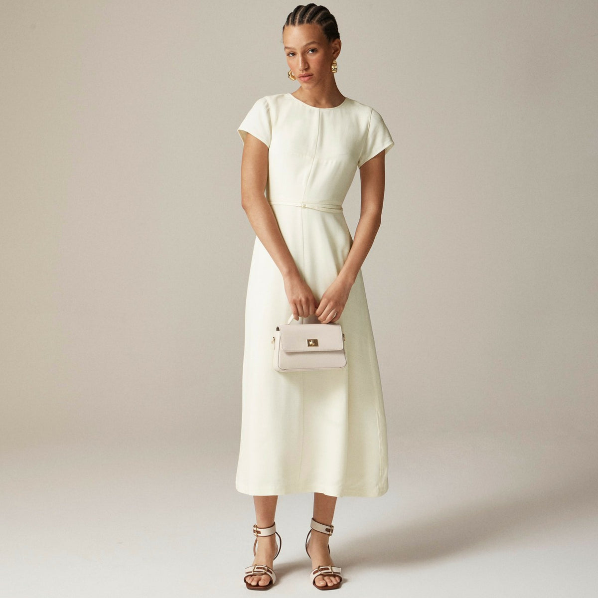 Women Mathilde dress in luster canvas - J.Crew