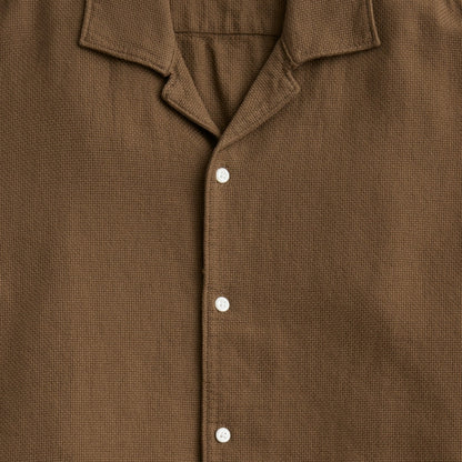 Men Short-sleeve textured cotton camp-collar shirt - J.Crew