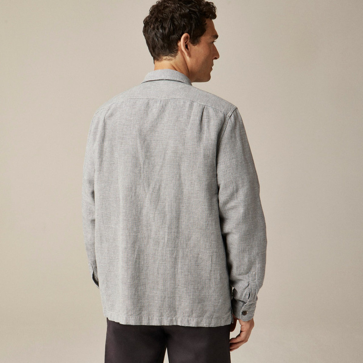 Men Linen-cotton blend twill shirt-jacket - J.Crew