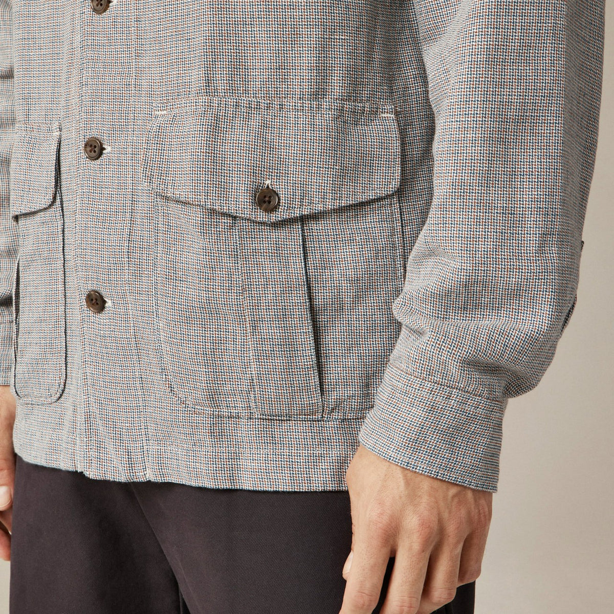 Men Linen-cotton blend twill shirt-jacket - J.Crew